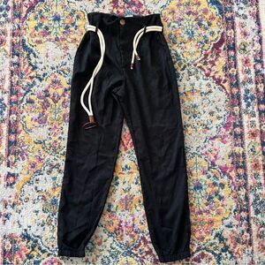ACW preppy black high rise cropped summer pants size 0